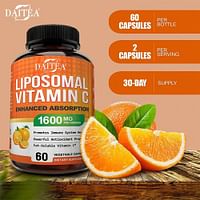 Vitamin C Supplement for Wrinkle Free and Healthy Skin - Speed Up Metabolism and Helps in Weight Loss - 60 Capsules