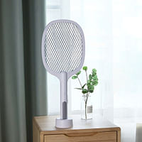 2 in 1 Electric Insect Swatter Indoor Anti Mosquito Flies Bug Zapper Racket Killer Lamp USB Charging Device Tools