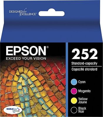 Epson 252 (4 PACK) Durabrite Ultra Ink Cartridg (T252120-BCS)