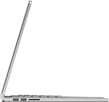 Microsoft Surface Book 11703 2in1 لاب توب قابل للتحويل بشاشة 13.5 بوصة ، معالج Intel Core i5 الجيل السادس - 8 جيجا بايت رام - 512 جيجا بايت SSD Intel HD Graphics 520 ، Windows 10 Pro-Silver - لوحة مفاتيح باللغة العربية