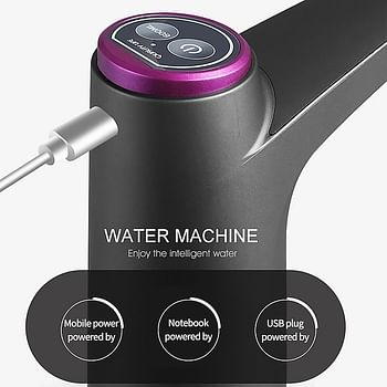 5 Gallon Water Dispenser Automatic Electric Water Bottle Pump With USB Charging Water Jug Pump Portable Water Bottle Dispenser For Home Office Outdoor, Universal 2-5 Gallon Bottle