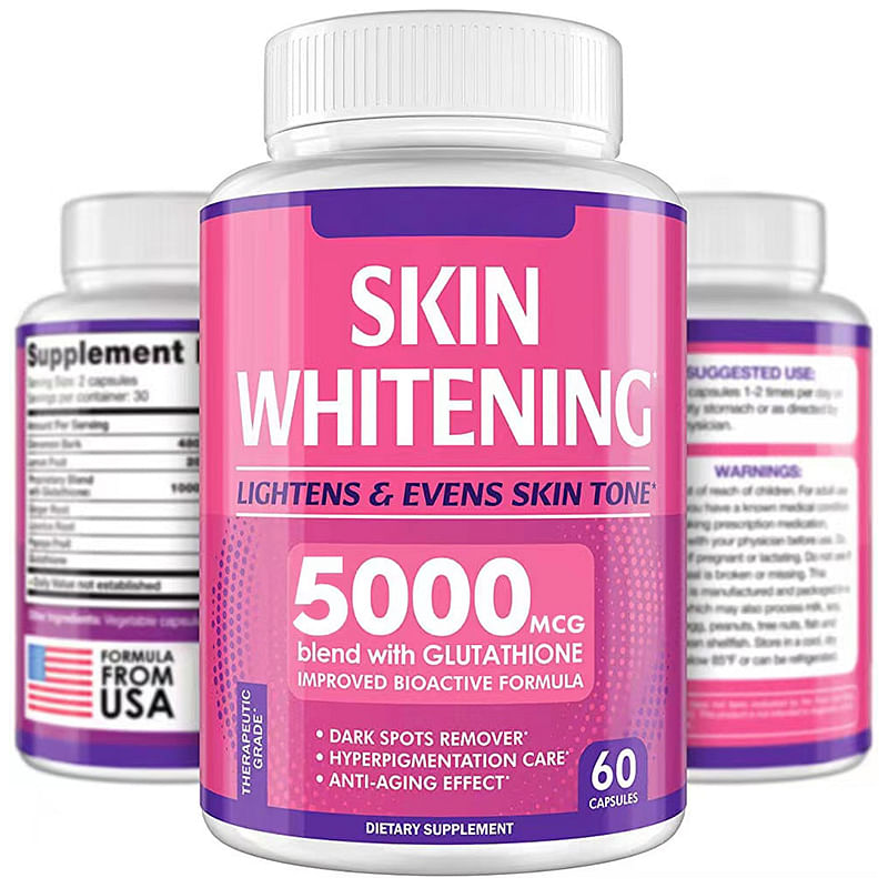 Natural Skin Whitening Dietary Supplement blend with Effect Collagen + Glutathione + Vitamin C - Anti-Aging Effects - Leaves Skin Smooth, Firm and Youthful while Brightening the Complexion