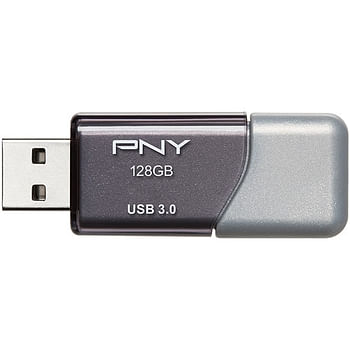 PNY Elite Turbo Attache USB 3.0 Flash Drive 128GB Silver
