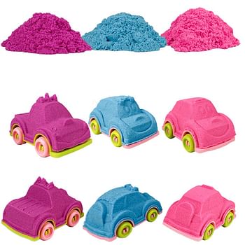 UKR Moldable Sensory Play Sand Set Sand Cars Art and Craft Sand Kit Toy for Kids Age 3+ Play Sand Cars