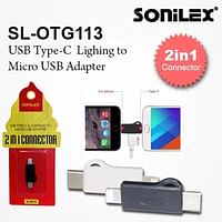 SONILEX 2-in-1 SL-OTG 113 Type C to Micro USB Adapter