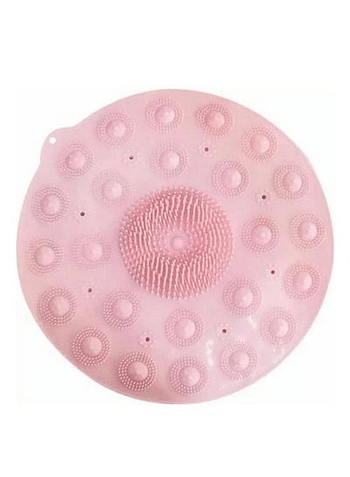 Bathroom Anti-slip Round Mat Suction Cup Massage Foot Pad Pink