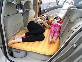 CAR Bed Inflatable Car Air Mattress with Pump (Portable) Travel Camping, Vacation | Back Seat Blow-Up Sleeping Pad | Hatchback Sedan SUV Minivan