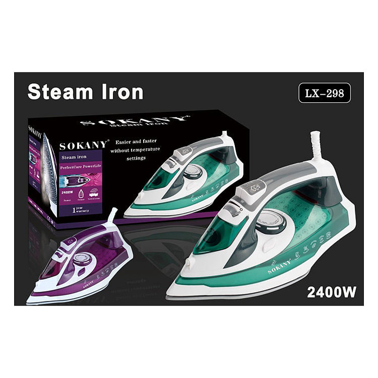 Sokany LX-298 Steam Iron 2400 Watt - Green