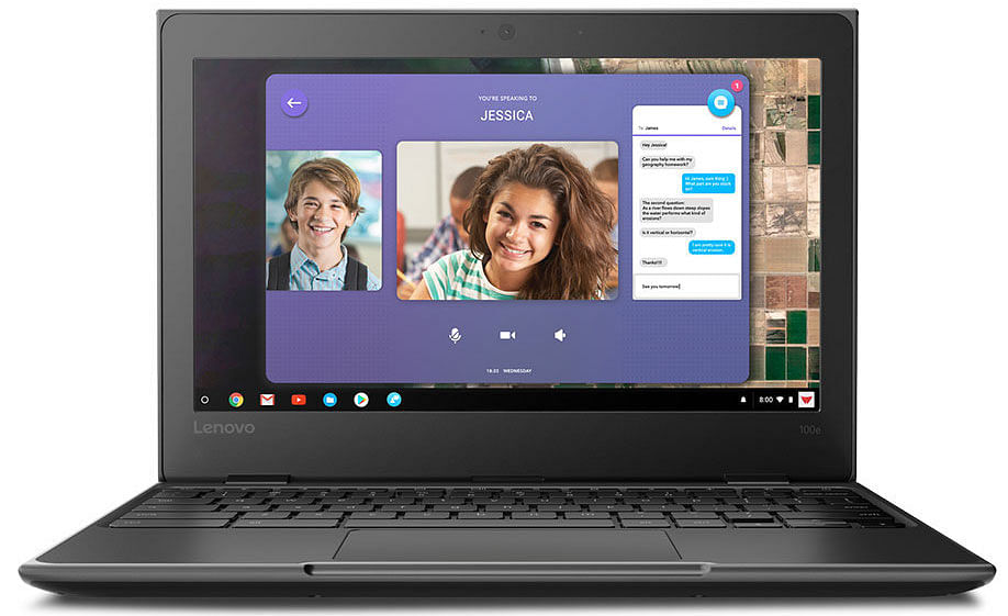 Lenovo Chromebook 11 100E Laptop with 11.6 inch Display, Intel Celeron Processor, 4GB RAM, 16GB eMMC, Intel HD Graphics, Chrome OS-Black
