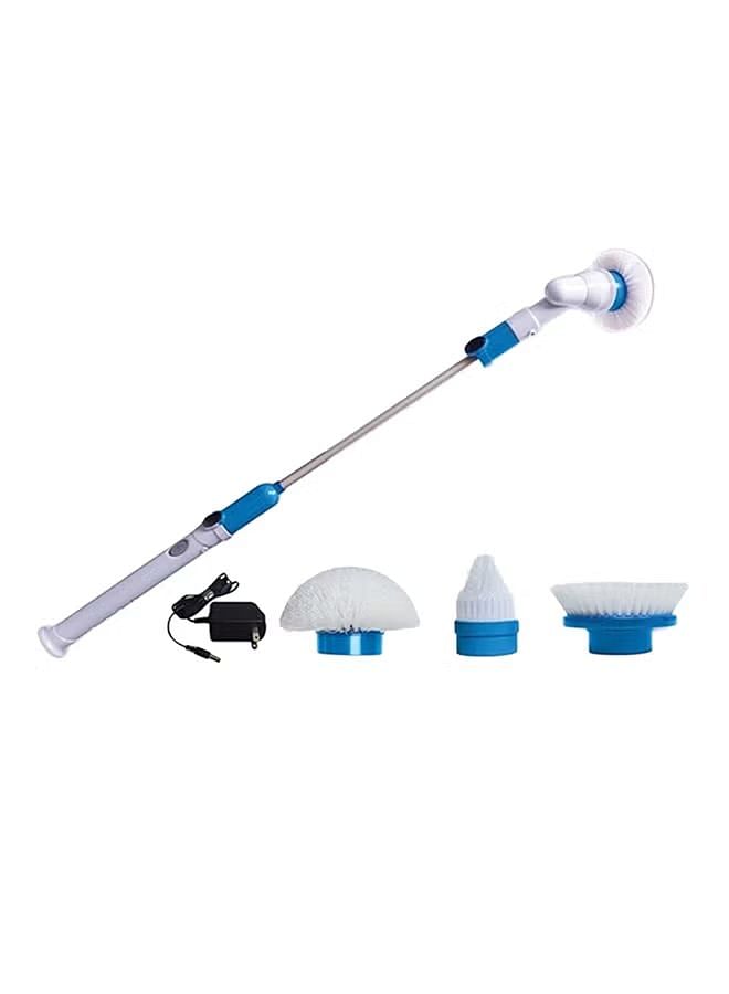 5-Piece Spin Scrubber Mop Set Blue/White/Silver