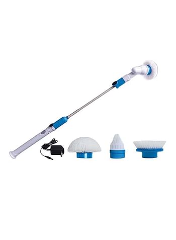 5-Piece Spin Scrubber Mop Set Blue/White/Silver