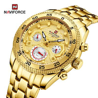 NAVIFORCE 9222 Luxury Multi-Function Classic Men's Watches Fashion Quartz Wrist Watch Golden