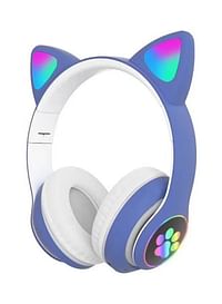 STN-28 Glowing Cat Ear Over-Ear Headset - Purple