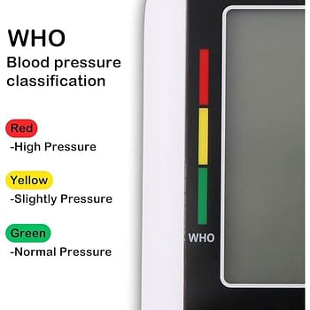 Blood Pressure Monitors for Home use with Cuff Arm,Automatic Blood Pressure Machine Upper Arm for 2 Users BP Machine with Battery White & Black