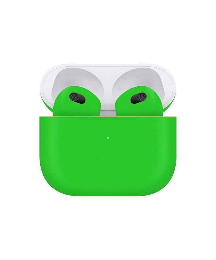 Apple Airpods (3rd Generation) Customized By Caviar Matte Neon Green