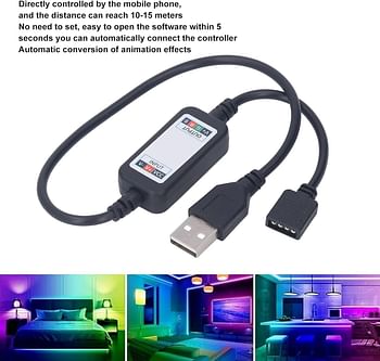 Led Strip Light Dimmer Mobile Phone RGB Light Bar 26V Remote Control USB Controller 4.5V Color for RGB Lighting Led Strip Lights