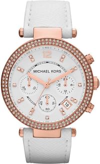 Michael Kors Parker Women's Dial Leather Band Watch - MK2281