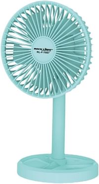 Rock Light RL-F-7087 5 Inches LED Rechargeable Fan with Type-C/Micro Charging, 3 X 1200 Mah Battery, 180° Rotation