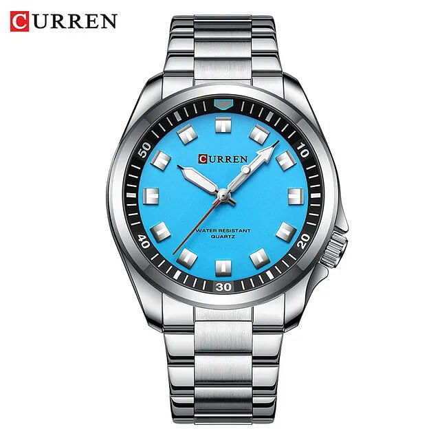 CURREN 8451 Original Brand  Stainless Steel Band Wrist Watch For Men