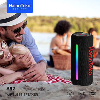 Haino Teko S92 Wireless Speaker with Splash Proof, Micro SD Card, FM Radio, Aux and Power Bank Function