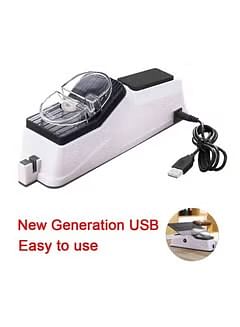 Electric Knife Sharpener With USB Cable White