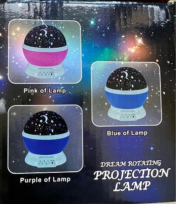 Generic Star Ball Rotation Projection Lamp multi color