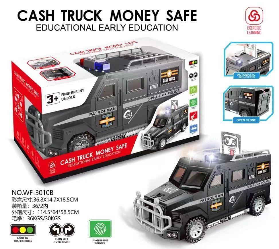 Cash Truck Money Safe Police Toy