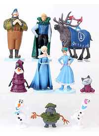 10 قطع من شخصيات الحركة الثلجية لعيد الميلاد على شكل كعكة كرتونية مجموعة توبر لتزيين المنزل ألعاب صغيرة للأطفال مستلزمات الحفلات