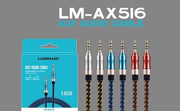 كابل Aux 1500 مم Lm-ax516 لاندمارك (أزرق)