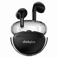 لينوفو Thinkplus LP80 Pro سماعات أذن لاسلكية بلوتوث سماعة رأس صغيرة نصف داخل الأذن سماعة HiFi ستيريو أسود