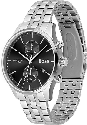 Hugo Boss ASSOCIATE Men's Watch, Analog 1513869 - Silver / Black