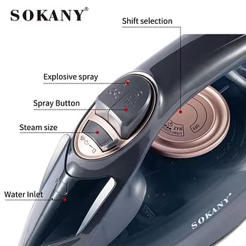 Sokany 6699 the newest electric iron 2200W high quality professional steam iron