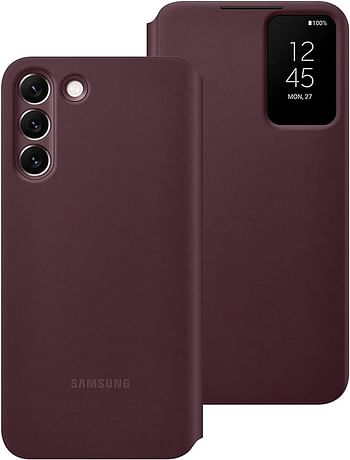 Samsung Official S22+ Smart Clear View Cover Burgundy, Ef-Zs906Ceegew