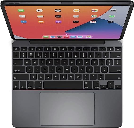 Brydge 11 MAX+ Wireless Keyboard Case with Multi-Touch Trackpad for iPad Pro 11-inch (1st, 2nd & 3rd Gen) and iPad Air (4th Gen), Integrated Magnetic SnapFit Case Space Gray Keyboard with Black Case