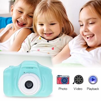 كاميرا الأطفال مقاومة للماء 1080P HD شاشة كاميرا فيديو لعبة 8 مليون بكسل للأطفال كارتون لطيف كاميرا التصوير في الهواء الطلق لعبة لون عشوائي