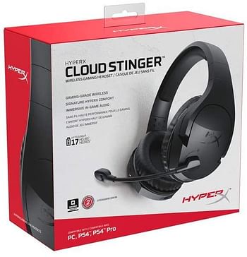 HyperX Cloud Stinger Wireless, Gaming Headset for PC & PS4 & Xbox One, 17 x 12 x 7 cm - Black