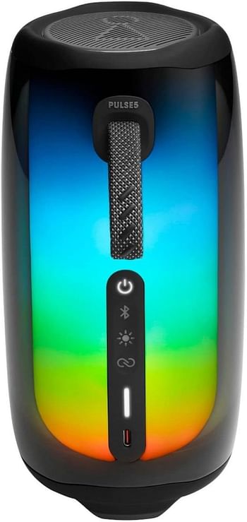 JBL Pulse 5 Portable Bluetooth Speaker with Dazzling Lights Original Pro Sound - Black