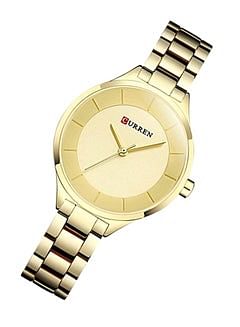 CURREN Women's Stainless Steel Analog Watch WT-CU-9015-GO#D2 - 26 mm - Gold