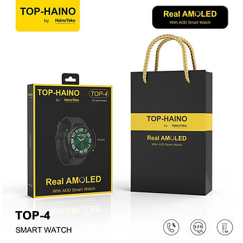 Haino Teko TOP-Haino TOP-4 Real AMOLED with Always on Display Smart Watch with 3 Straps and pen