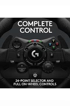 Logitech G923 Wireless Racing Wheel And Pedals For Xbox featuring Trueforce Up to 1000 Hz Force Feedback, Responsive Pedal, Dual Clutch Launch Control, And Genuine Leather Wheel Cover