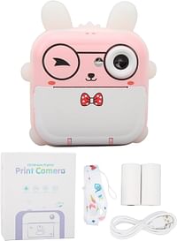Instant Print Camera for Kids, 24MP Multi Zoom Thermal Print Digital Camera, Birthday Gifts for Girls Boys (Pink)