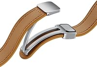 Samsung Galaxy Official D-Buckle Hybrid Eco-Leather Band (Slim, S/M) - Camel