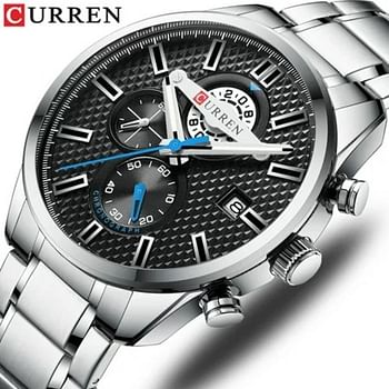 Curren 8352 Chronograph Watch Waterproof Men's Stainless Steel Luxury Military Watch for Men