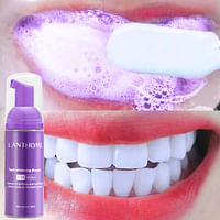 Lanthome Teeth Whitening Toothpaste Mousse | Teeth Cleansing Toothpaste with Tooth Color Correction Technology, 50ml