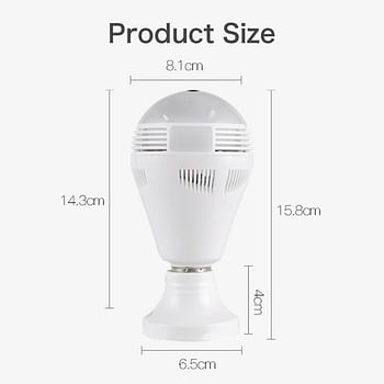 Camera Wireless 1080P Panoramic Fish Eye WIFI 360 Degree Bulb LED Light IP Camera IR Lamp Night Vision IR-CUT Full View