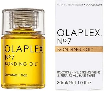 زيت الترابط Olaplex No.7 - زيت أساسي للعناية بالشعر لشعر لا يصدق يلمع ونعومة ويضيف حيوية لونية ، 30 مل