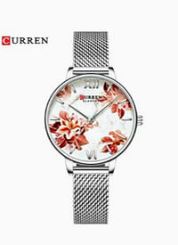 CURREN 9008 Original Brand Stainless  Steel Band Wrist Watch For Women