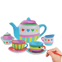 UKR Tea Set DIY Ceramic Kitchen Toy Paint Coloring Art
