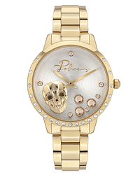 Police Salonga ladies watch 36mm 3ATM - PL16071MSG.22M - Gold and White DIal