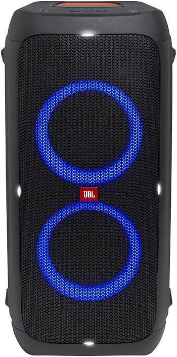 JBL PartyBox 310 Portable Party Speaker with Dazzling Lights and Powerful JBL Pro Sound, 18H Battery, Built-In Wheels, IPX4 Splashproof, SOund Effects, Karaoke Mode, USB Port - Black, JBLPARTYBOX310UK